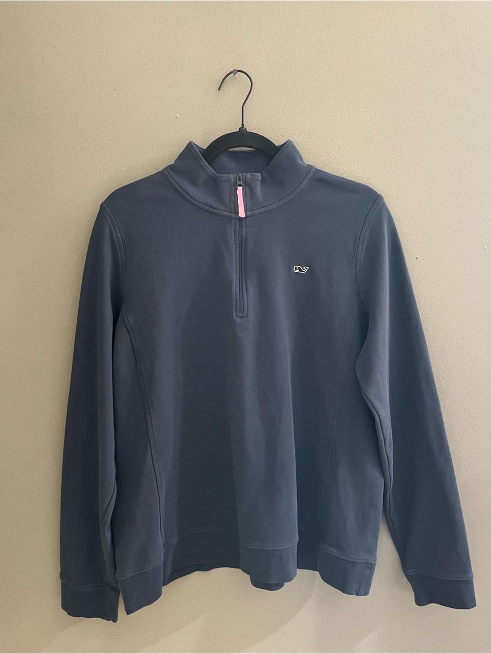 Vineyard Vines Sweater Men’s XL Navy Cotton Quarter Zip Pullover Golf Nautical